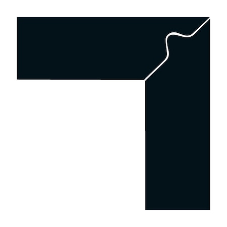 Superior Mark Floor Marking Corners, L Marker, 2in, Black IN-40-513